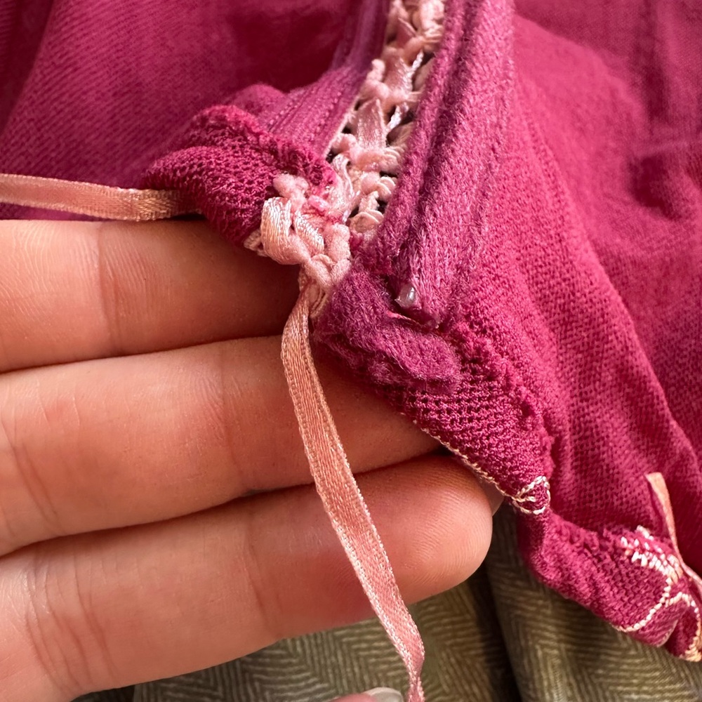 Beautiful Pink Corset Top with Floral Embroidery - Picture 12 of 14
